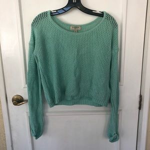 knit mint green top